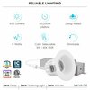 Luxrite 2 Inch LED Recessed Downlights 3CCT 3000K-5000K 8W 600LM Dimmable Damp Rated IC Rated, 4PK LR23275-4PK